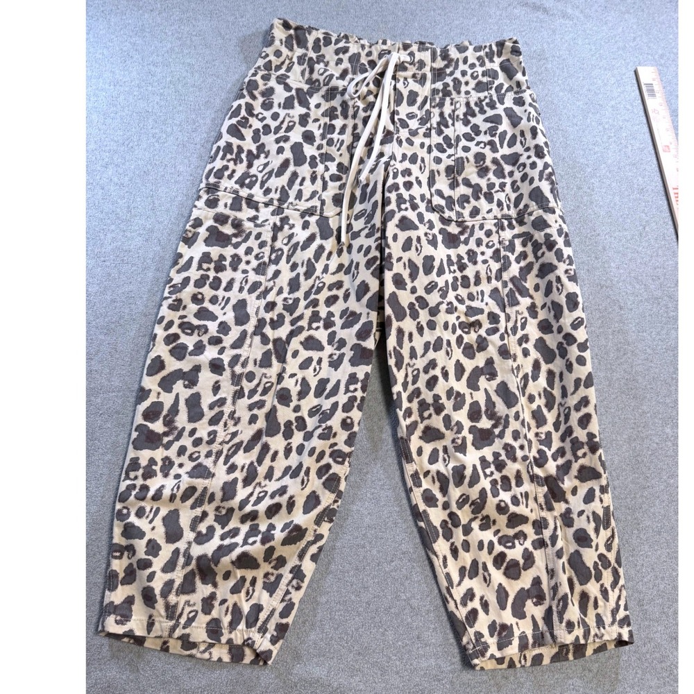 entro Leopard Print Wide Leg Pants in Tan and Black